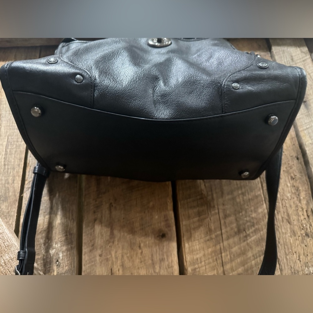 Black studded coach leather crossbody - Picture 5 of 11
